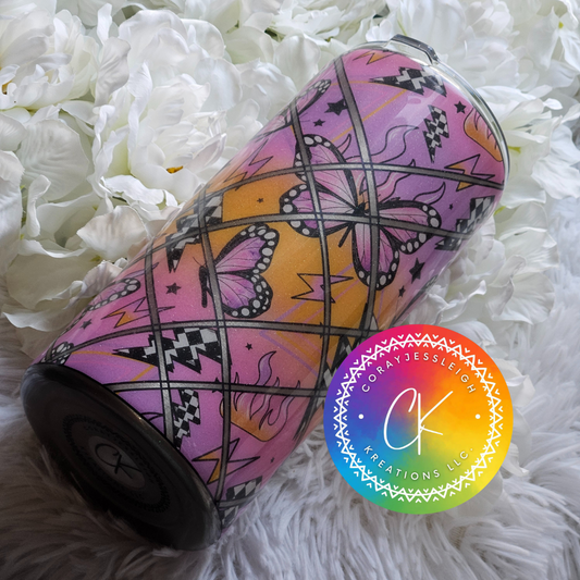 Retro Butterfly 20 oz THICK