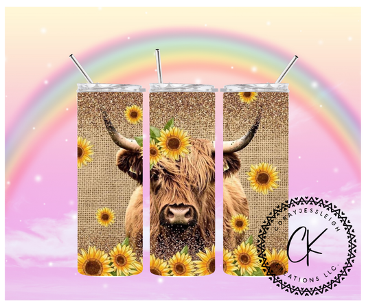Highland Cow Sunny Tumbler