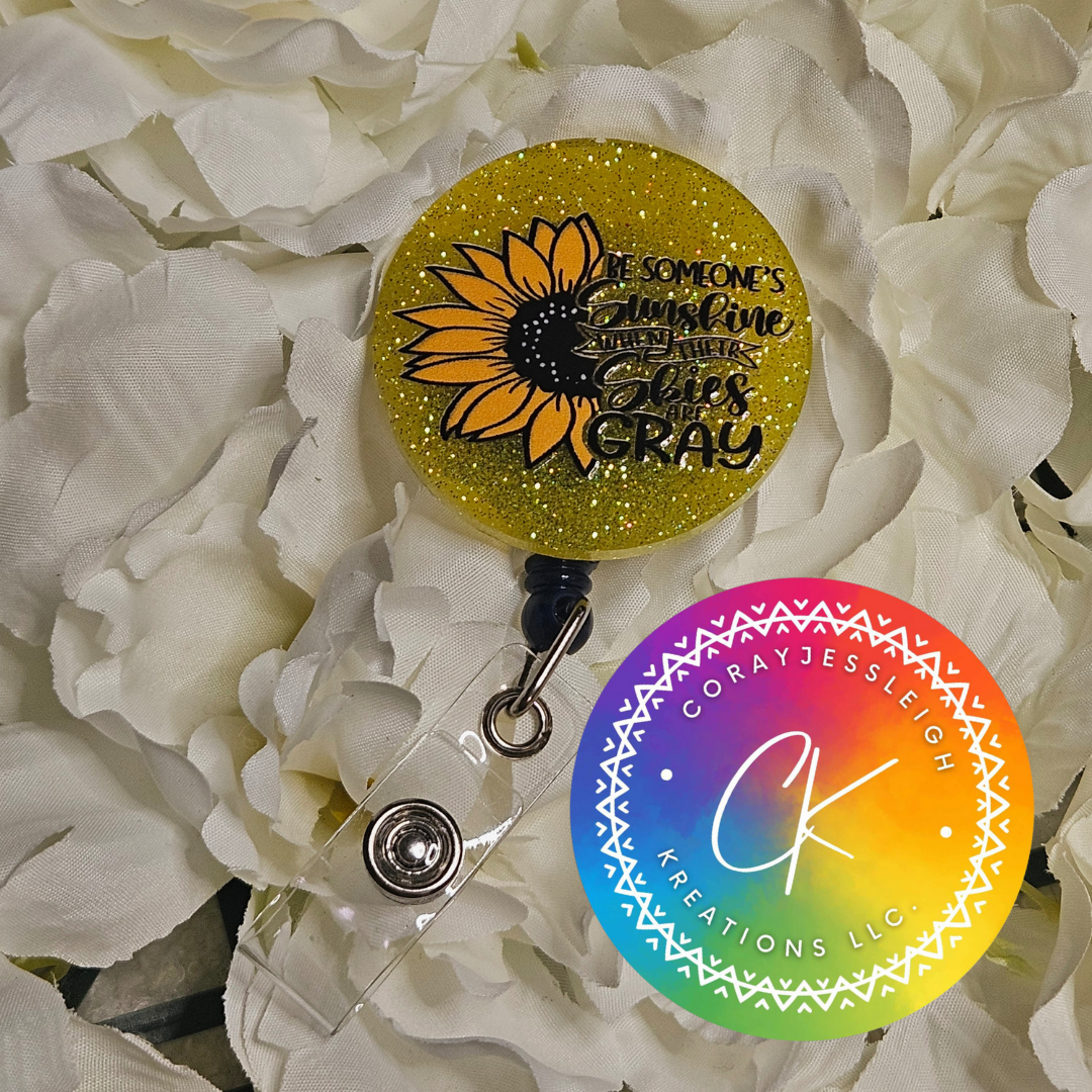 Sunflower Badge Reel