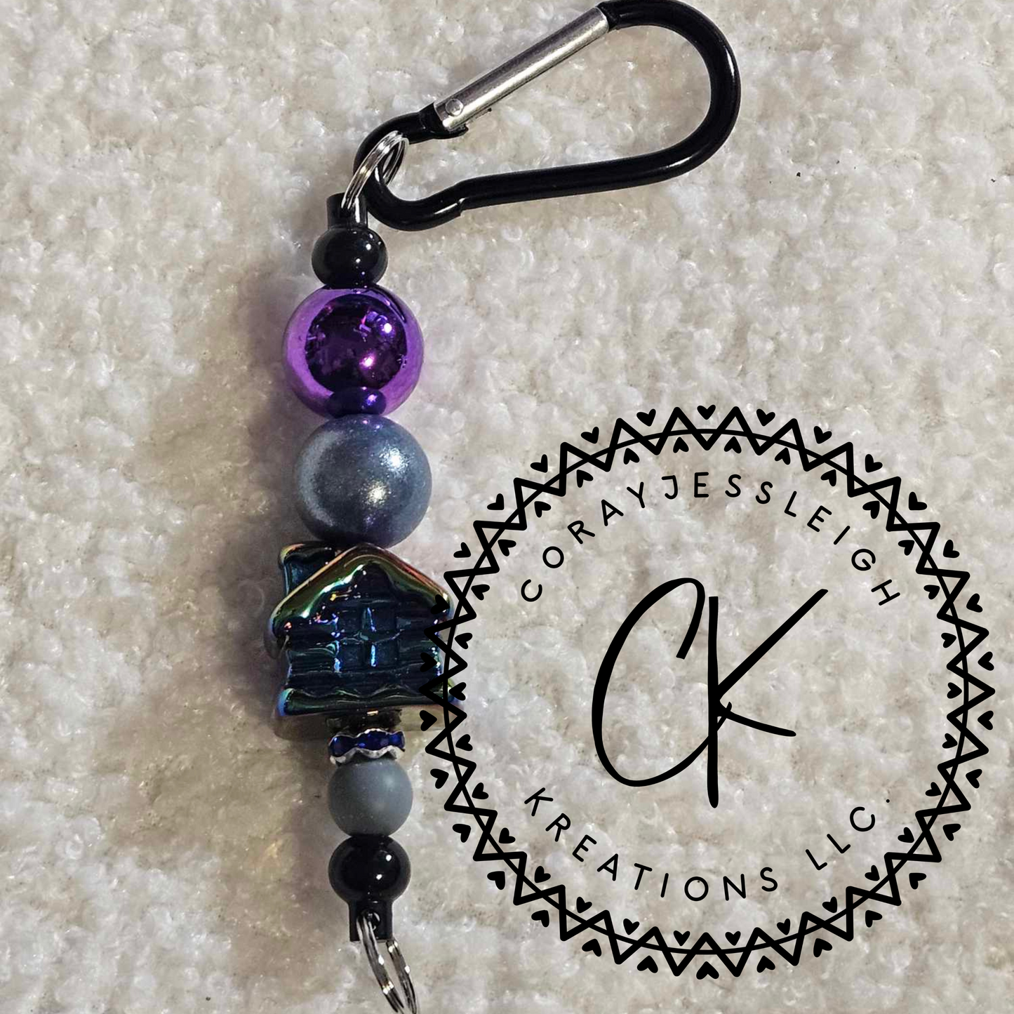 Winter Cabin Keychain