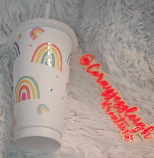 Pastel Rainbow 24 oz Cold Cup