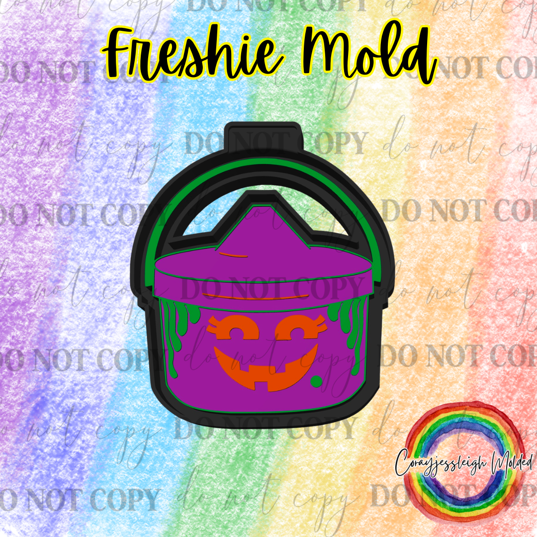 Pumpkin Witch Pail Mold